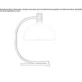 Table lamp made of glass and metal Kamiensk