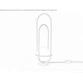 Table lamp made of glass and steel Arville