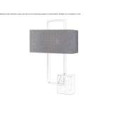 Lampa stołowa z mosiądzu, marmuru i tkaniny Daruvar