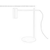 Regulowana metalowa lampa stołowa Czyzew