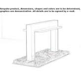 LED table lamp in marble and wood Kolsass