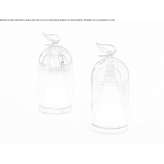 Cordless glass LED table lamp Jaren