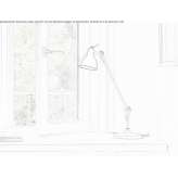 With a glass arm and a steel table lamp Omacha