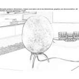 Lampa stołowa LED z dmuchanego szkła Anza