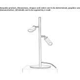 Adjustable concrete table lamp Serock