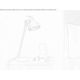 With a swinging glass arm and a steel desk lamp Omacha