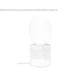 Lampa stołowa z dmuchanego szkła Zarow