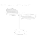 Adjustable LED table lamp in metal and wood veneer Neerkant