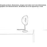 Table lamp made of metal, painted Wedmore