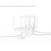 LED table lamp made of blown glass Nokia