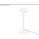 Marmurowa lampa stołowa LED ze ściemniaczem Violes