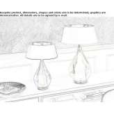 LED blown glass bedside lamp with direct light Mastacan