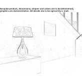 Lampa stołowa z dmuchanego szkła Lipolist
