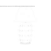 Lampa stołowa w kolorze białym gipsowym z lnianym kloszem Kahta