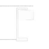 Lampa stołowa ze stali i tkaniny Vasiliki