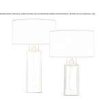 Ręcznie robiona szklana lampa stołowa Mirabel