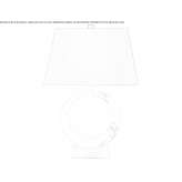 Form duża lampa stołowa z alabastru z naturalnym papierowym kloszem Darjiu