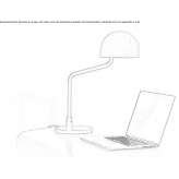 Adjustable desk lamp in aluminum, powder-coated, LED Shoctic