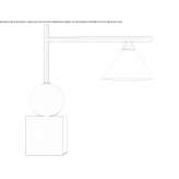 Lampa biurkowa z brązu i antycznego mosiądzu Alford