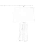 Lampa bufetowa w kolorze białym gipsowym z naturalnymi papierowymi kloszami Shengjin