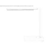 Lampa stołowa z polerowanego niklu Quillo