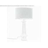 Betonowa lampa stołowa z lnianym abażurem Kyjov
