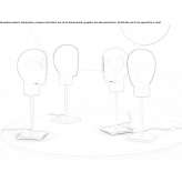 LED table lamp made of glass and steel with a dimmer Lelydorp