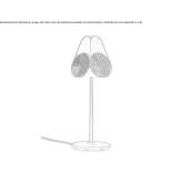 Table lamp made of glass and steel McGregor