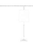 Medium table lamp in polished nickel and crystal Reuver