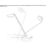 Aluminum LED table lamp with integrated wireless charger Beckdorf