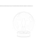 Szklana lampa stołowa Karaagil