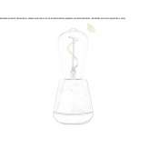 Ładowalna lampa stołowa ze szkła i aluminium Seigy