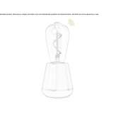 Ładowalna lampa stołowa ze szkła i aluminium Seigy