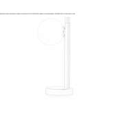 Lampa stołowa z metalu i opalowego szkła Airola