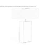 Lampa stołowa LED z marmuru Carrara Mundford