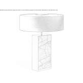 Lampa stołowa LED z marmuru i metalu Mundford