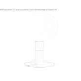 Lampa stołowa z metalu i opalowego szkła Vokhma