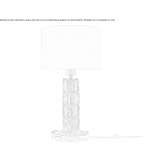 Glass table lamp with fabric lampshade Gladbeck