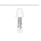 Lampa stołowa LED z kryształkami Bozan