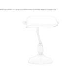 Metal table lamp with a fixed arm Shawnee