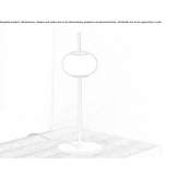 Table lamp made of glass and steel Padea