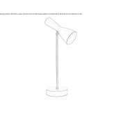 Adjustable brass table lamp Ludza