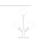 Table lamp in borosilicate glass and metal Gurdon
