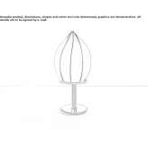 Murano glass table lamp Brdow