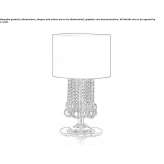 Table lamp with crystals Vilani