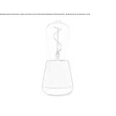 Bezprzewodowa lampa stołowa z drewna i szkła ze ściemniaczem Seigy