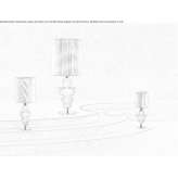 Lampa stołowa z dmuchanego szkła Riaille