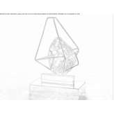 Crystal, metal table lamp Sperone