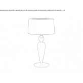 Wooden table lamp with a fixed arm Gararu