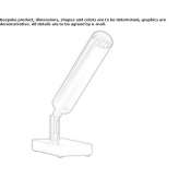 Regulowana lampa stołowa LED Cowan